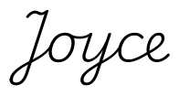 joyce签名范例