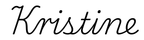 kristine签名范例