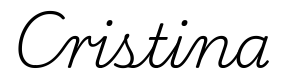 cristina签名范例
