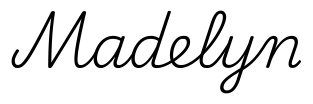 madelyn签名范例