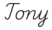 tony签名范例