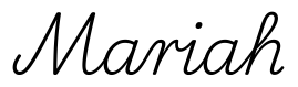 mariah签名范例