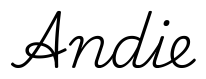 andie签名范例
