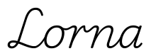 lorna签名范例