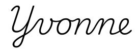 yvonne签名范例