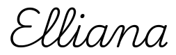 elliana签名范例