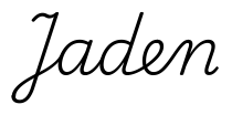 jaden签名范例