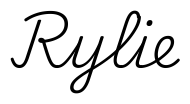 rylie签名范例