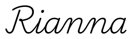 rianna签名范例