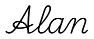 alan签名范例