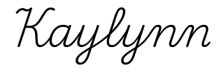 kaylynn签名范例