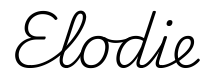 elodie签名范例