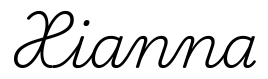 xianna签名范例