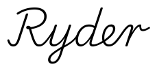 ryder签名范例