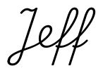 jeff签名范例