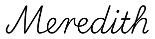 meredith签名范例