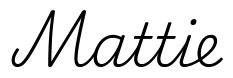 mattie签名范例