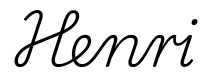 henri签名范例