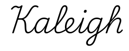 kaleigh签名范例