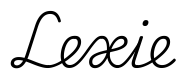 lexie签名范例