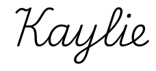 kaylie签名范例