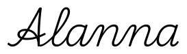 alanna签名范例