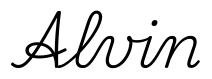 alvin签名范例