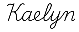 kaelyn签名范例