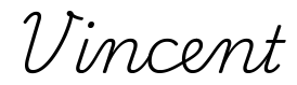 vincent签名范例
