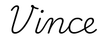 vince签名范例