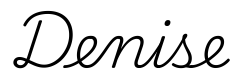 denise签名范例
