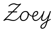 zoey签名范例