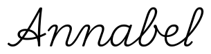 annabel签名范例