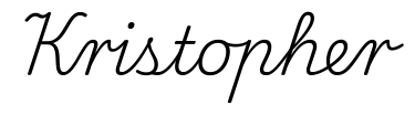 kristopher签名范例