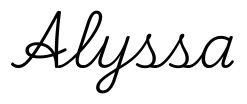 alyssa签名范例