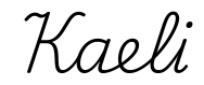 kaeli签名范例