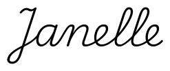 janelle签名范例