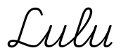 lulu签名范例