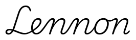 lennon签名范例