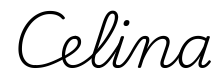 celina签名范例