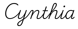 cynthia签名范例