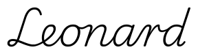 leonard签名范例