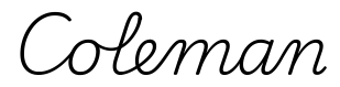 coleman签名范例