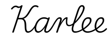 karlee签名范例