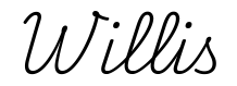 willis签名范例