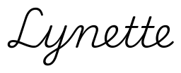 lynette签名范例