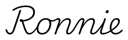 ronnie签名范例