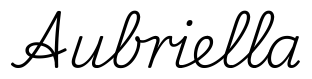 aubriella签名范例