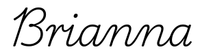 brianna签名范例