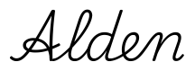 alden签名范例